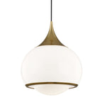 Reese 1 Light Large Pendant Light - Aged Brass