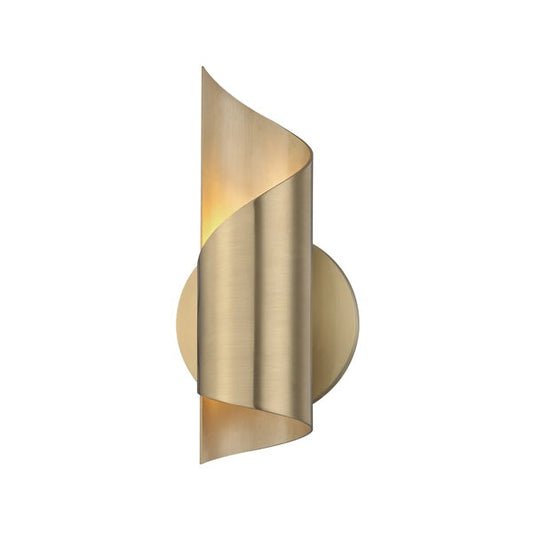 Evie 1 Light Wall Sconce - Aged Brass
