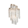 Mont Blanc 3 Light Wall Sconce - Silver Leaf