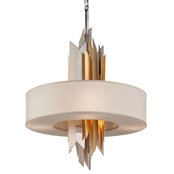 Modernist 6 Light Pendant Light - Silver & Gold