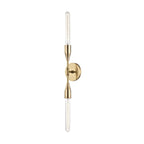 Tara 2 Light Wall Sconce - Aged Brass