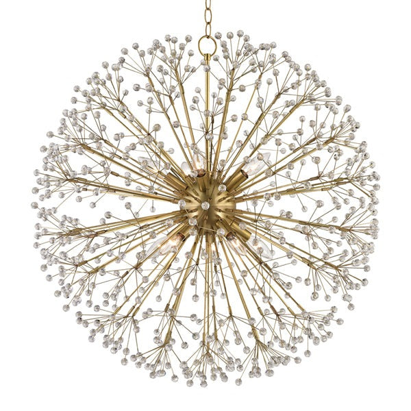 Dunkirk 10 Light Chandelier - Aged Brass