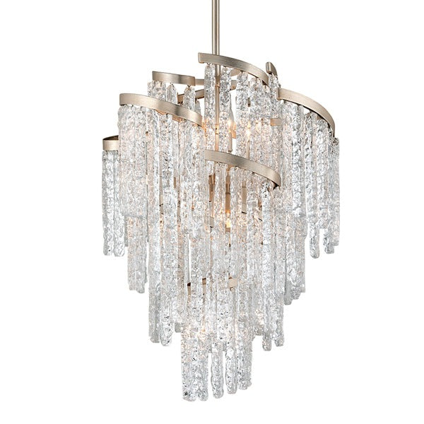 Mont Blanc 9 Light Chandelier - Silver Leaf