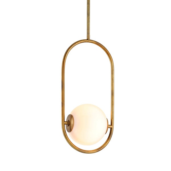 Everley 1 Light Pendant Light - Vintage Brass