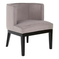 Daxi Rounded Velvet Chair - Light Grey