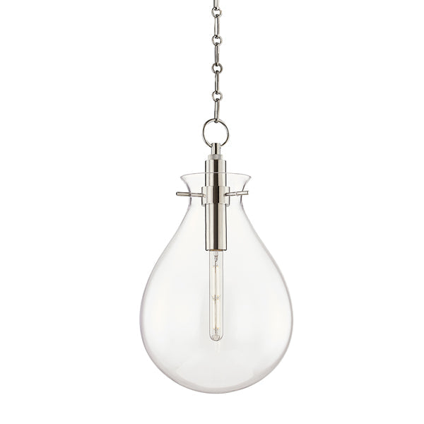 Ivy Steel 1 Light Medium Pendant (BKO102-PN-CE) | Outlet
