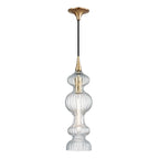 Pomfret 1 Light Pendant Light - Aged Brass & Glass