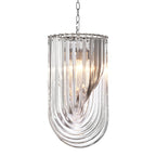 Murano Chandelier - Nickel Finish