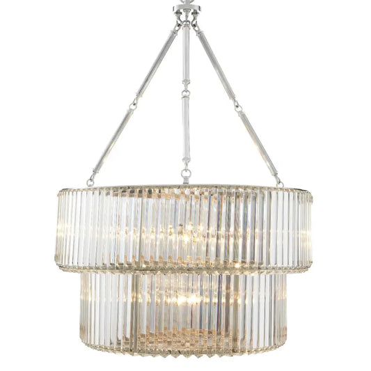 infinity Double Chandelier - Nickel Finish