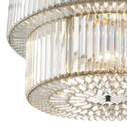 infinity Double Chandelier - Nickel Finish