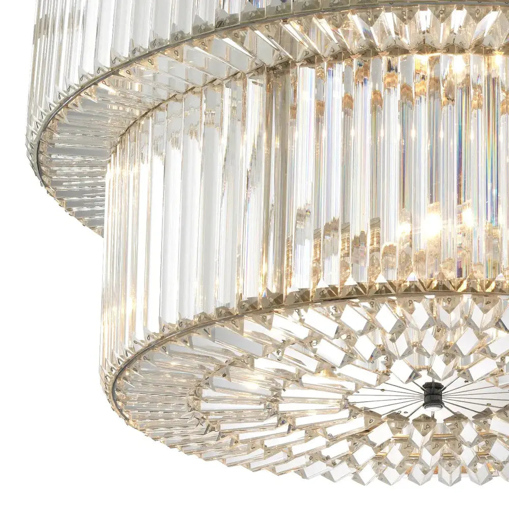 infinity Double Chandelier - Nickel Finish