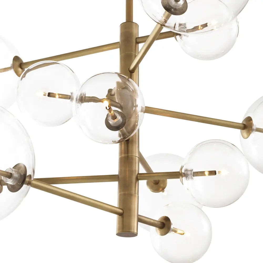 Argento Chandelier - Antique Brass Finish