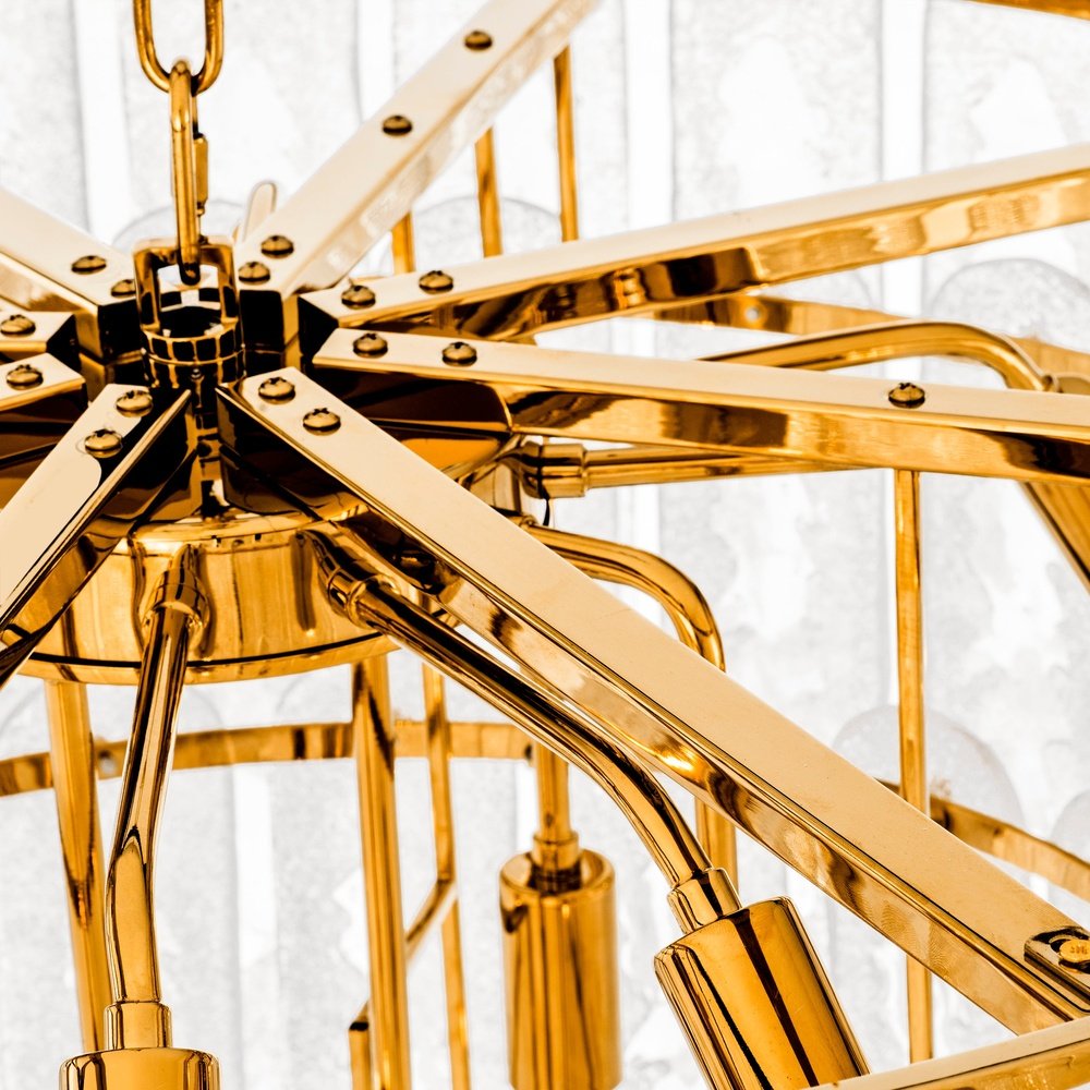 Riveria Chandelier - Gold Finish