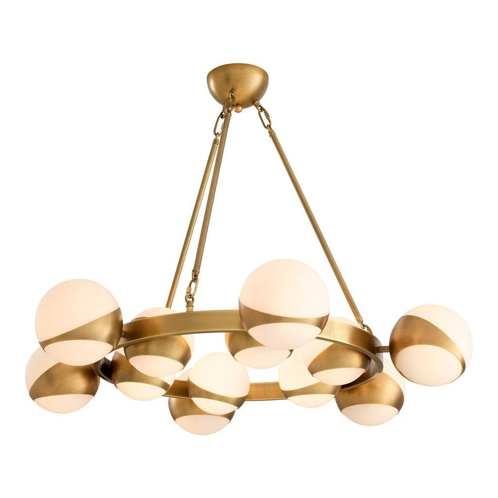 Piazetta Chandelier - Antique Brass Finish