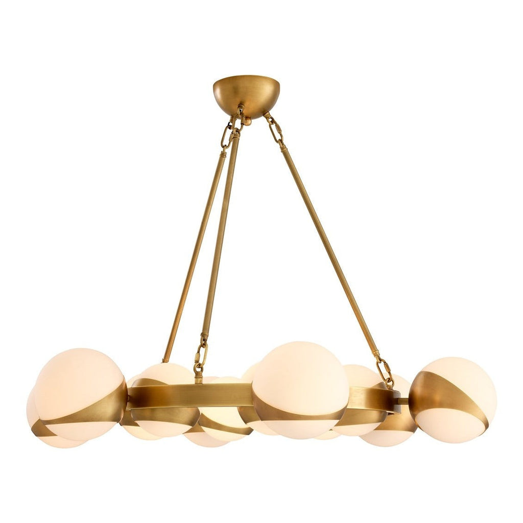 Piazetta Chandelier - Antique Brass Finish