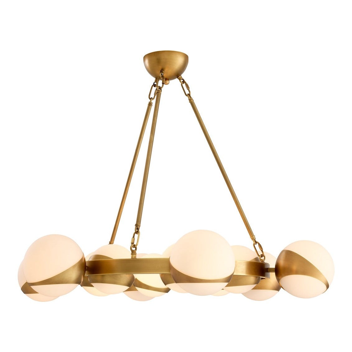 Piazetta Chandelier - Antique Brass Finish