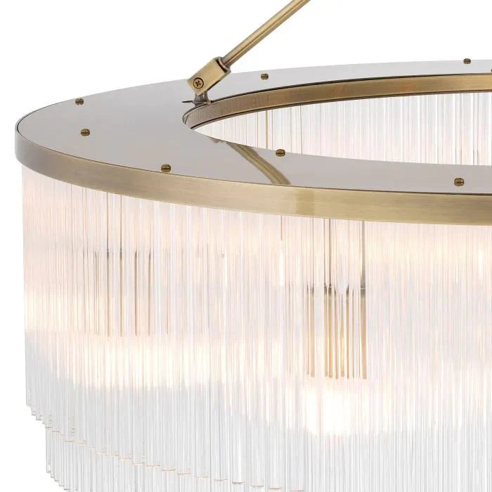 Hector Chandelier - Light Brushed Brass Finish
