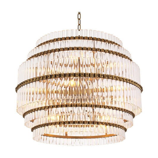 Scottsdale Round Chandelier - Antique Brass