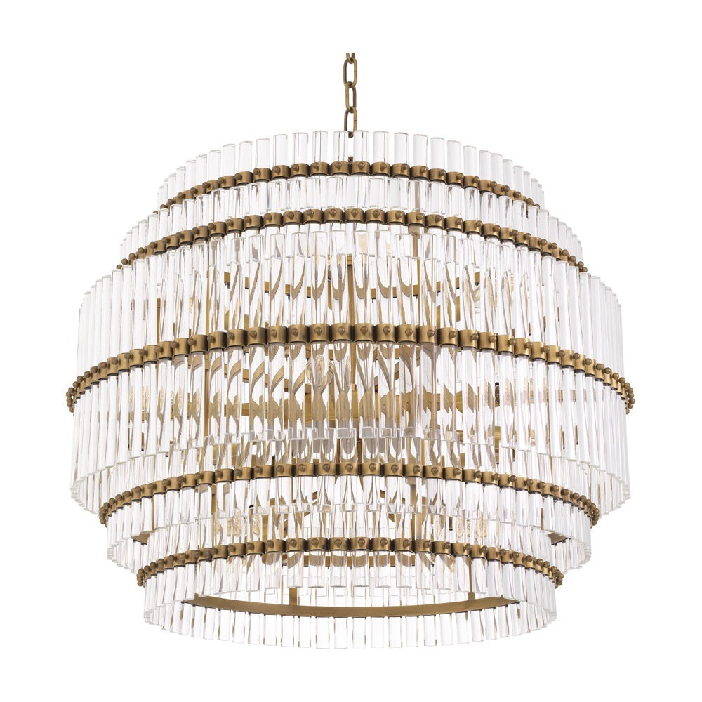 Scottsdale Round Chandelier - Antique Brass