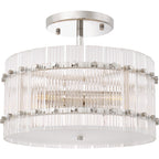 Ruby Round Ceiling Lamp - Nickel Finish