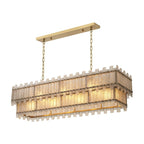 Caprera Rectangular Chandelier - Antique Brass