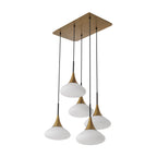 Large Duco Chandelier - Antique Brass