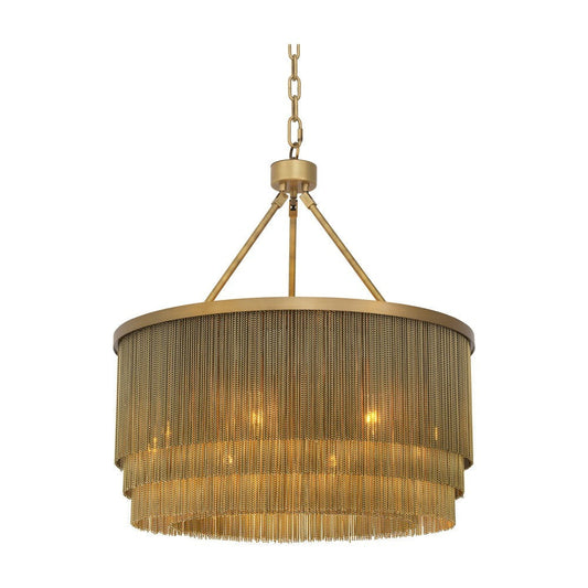 Small Tissot Round Chandelier - Antique Brass
