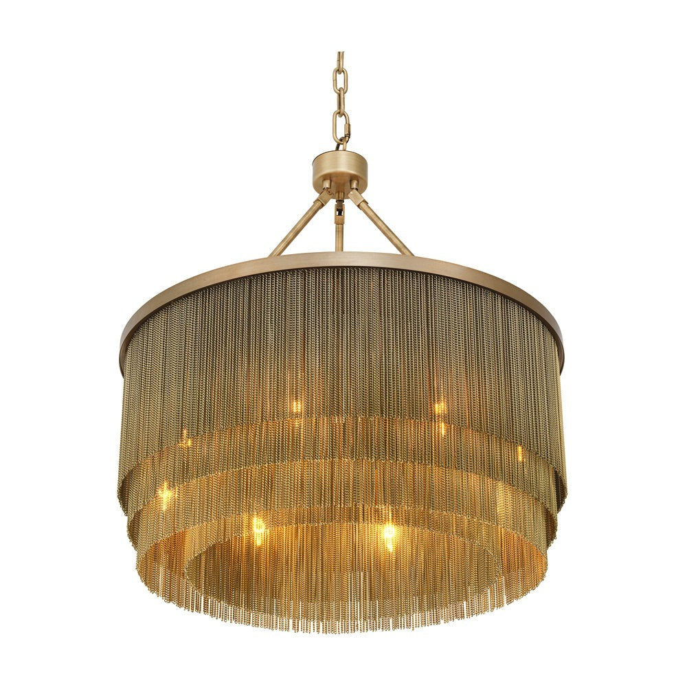 Small Tissot Round Chandelier - Antique Brass