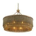 Large Tissot Round Chandelier - Antique Brass
