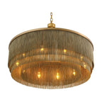 Large Tissot Round Chandelier - Antique Brass