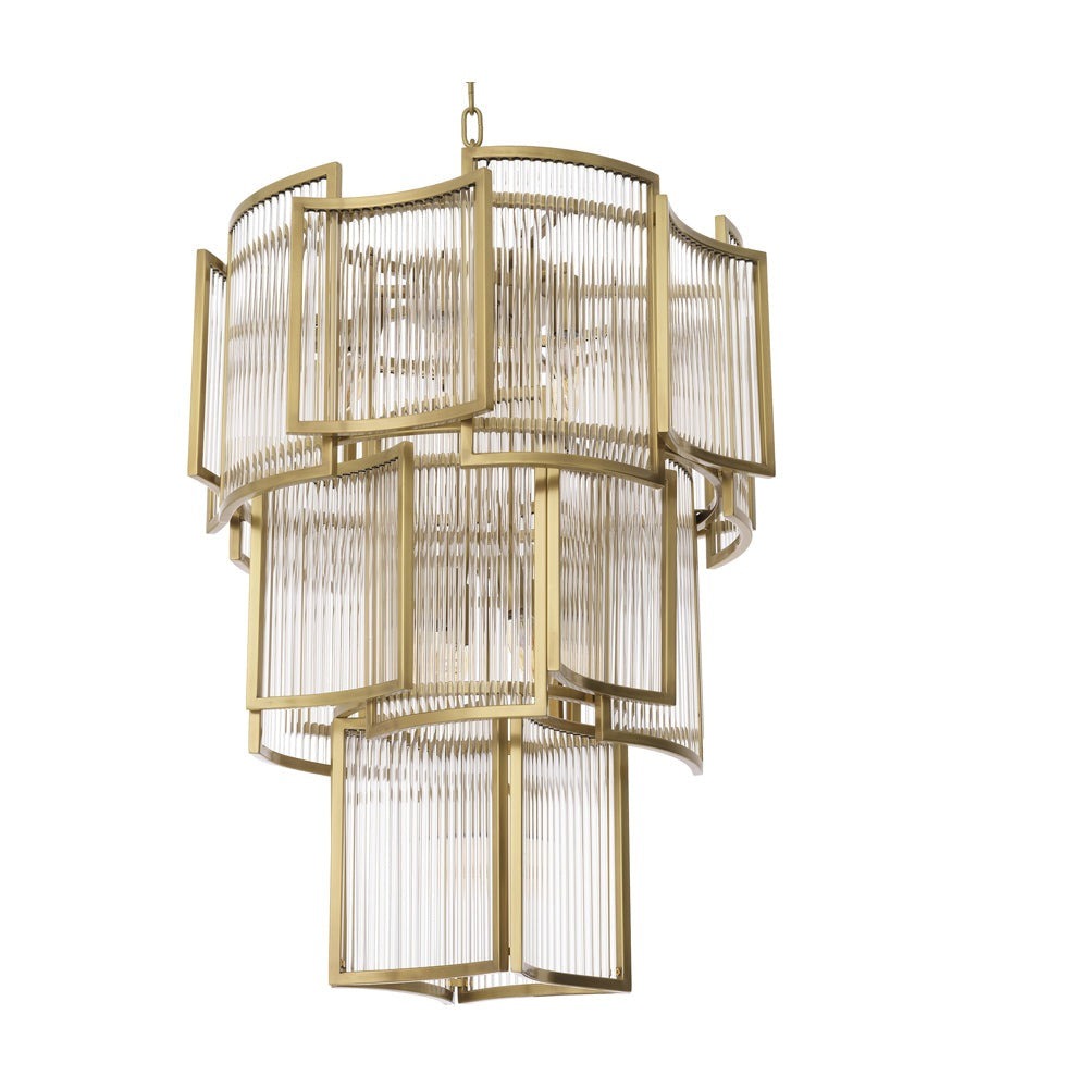 Jet Set Chandelier - Antique Brass