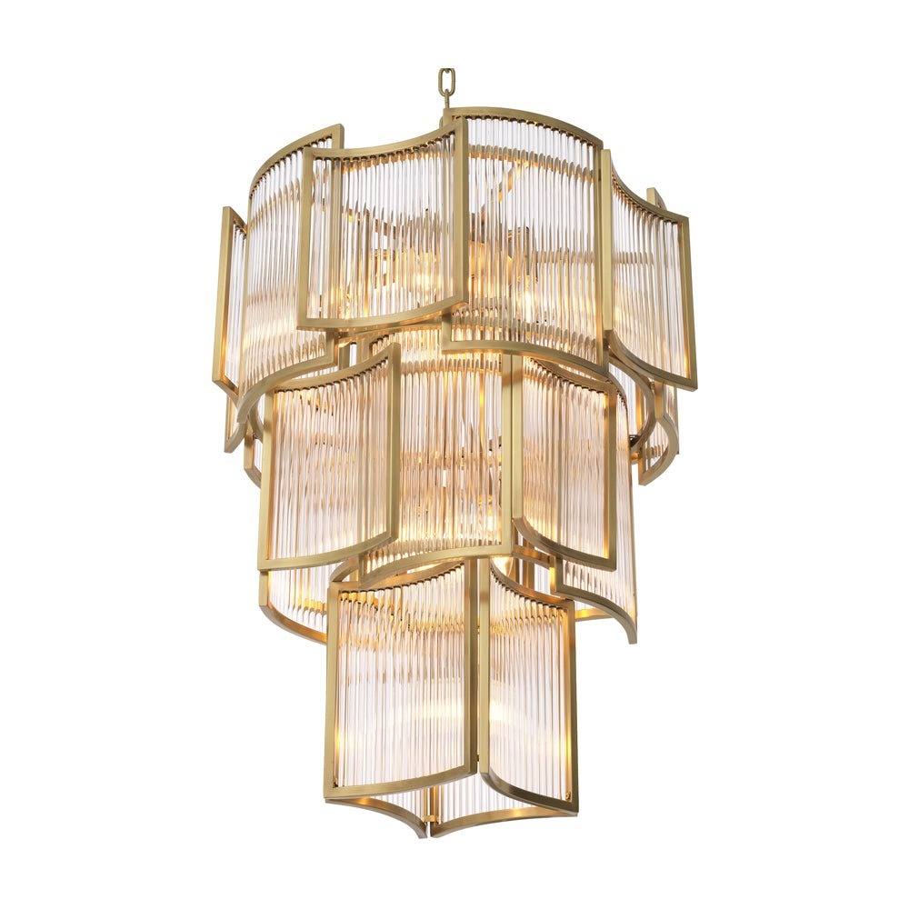 Jet Set Chandelier - Antique Brass