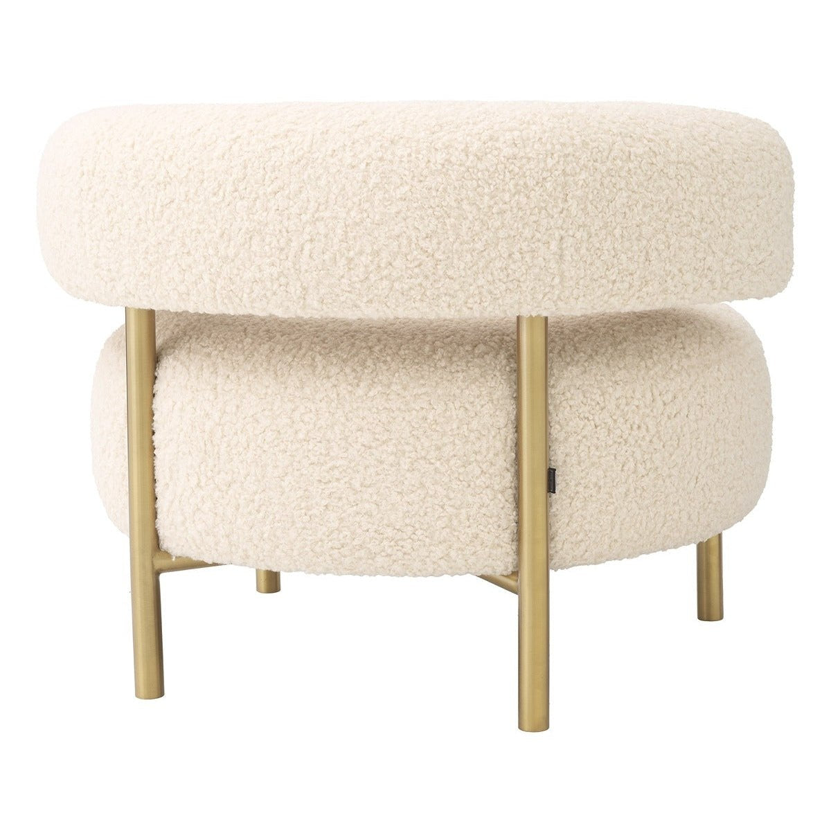 Thompson Chair - Faux Shearling Brushed Brass Finish