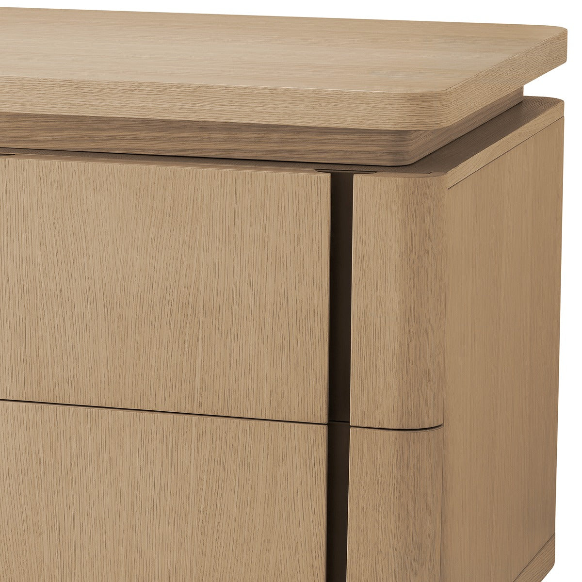 Modesto Desk - Natural Oak Veneer & Bronze