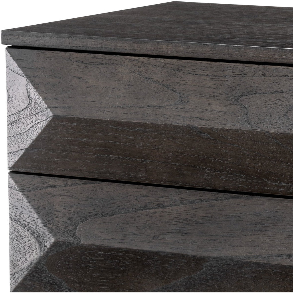 Denver Bedside Table - Mocha Oak Veneer