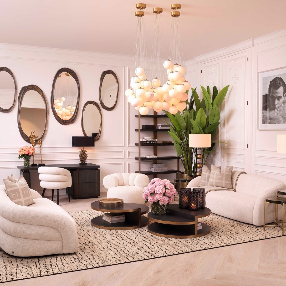 Phedra Swivel Chair - Lyssa Off-White