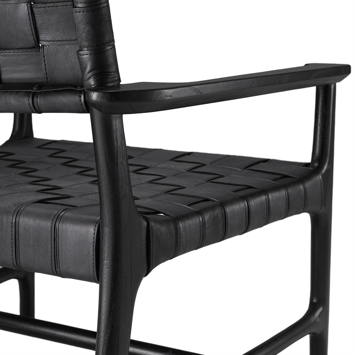 Tiberio Armchair - Classic Black Leather