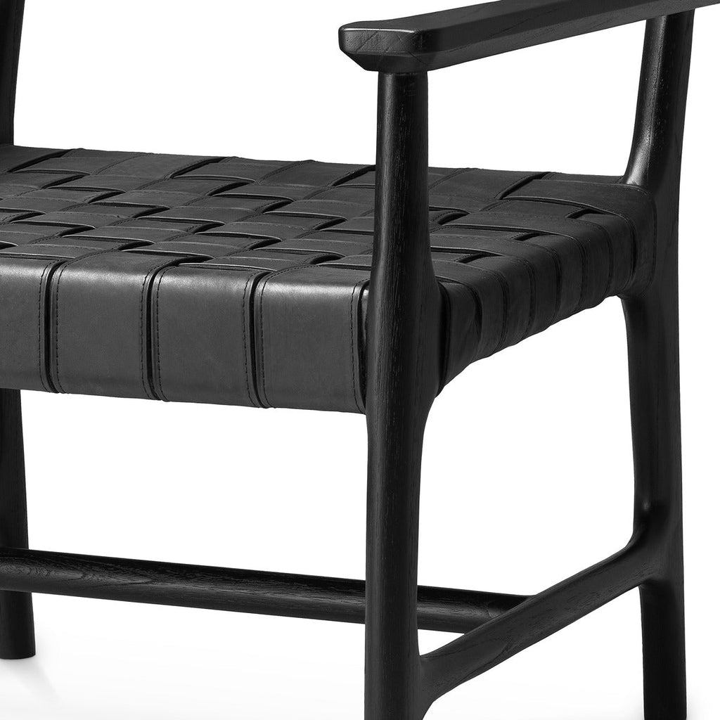 Tiberio Armchair - Classic Black Leather