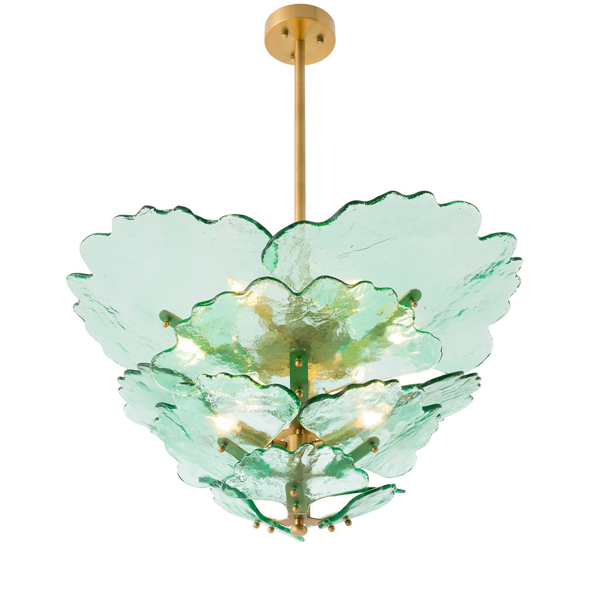 Florina Chandelier - Green Glass