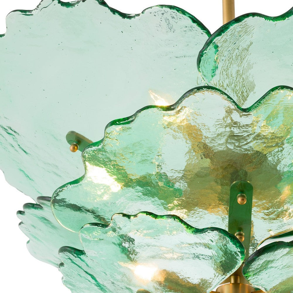 Florina Chandelier - Green Glass