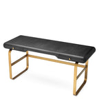Nathaniel Desk - Charcoal Grey Oak Veneer & Brushed Brass