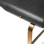 Nathaniel Desk - Charcoal Grey Oak Veneer & Brushed Brass