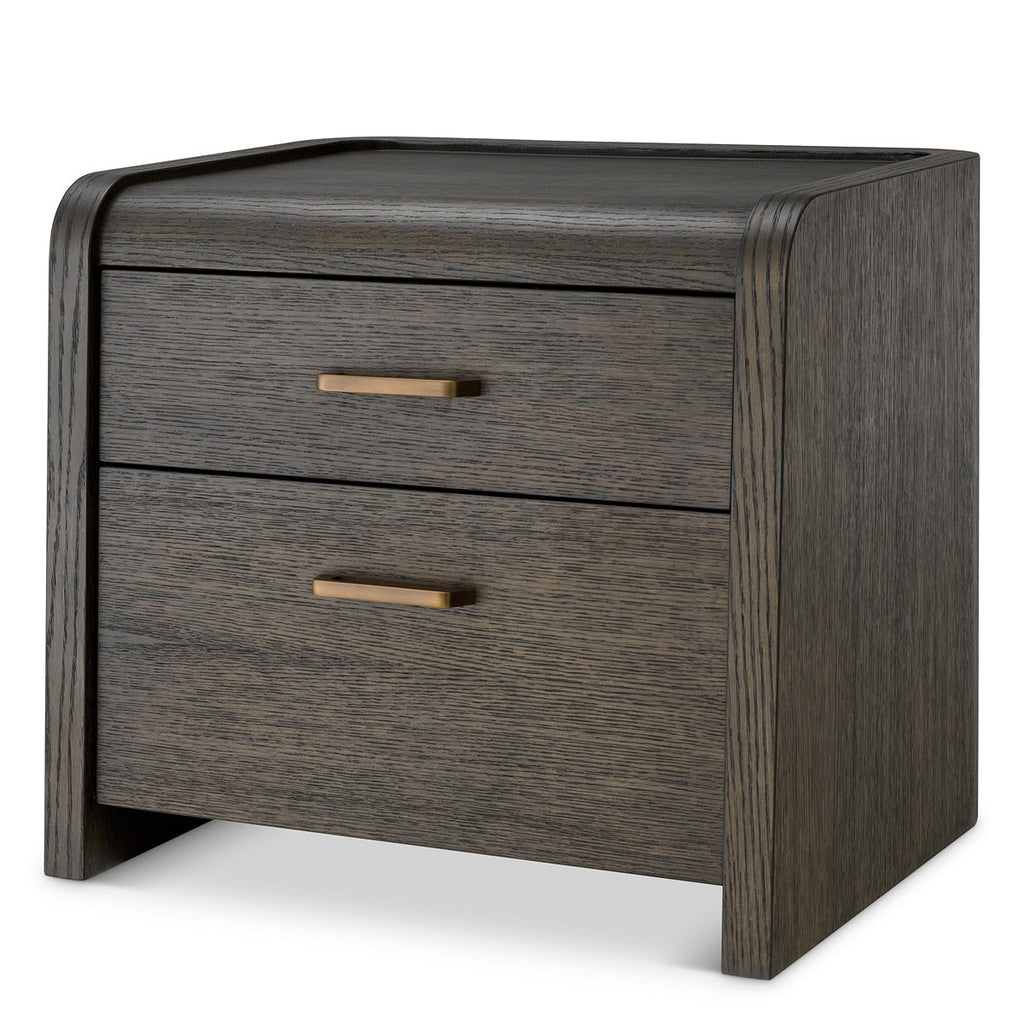Joane Bedside Table - Mocha Oak Veneer