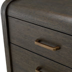 Joane Bedside Table - Mocha Oak Veneer