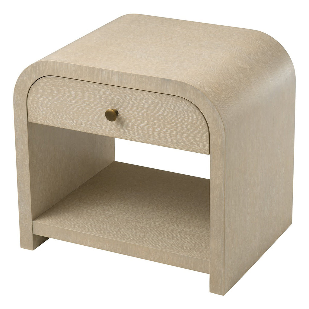 Rhodes Bedside Table - Washed Oak Veneer