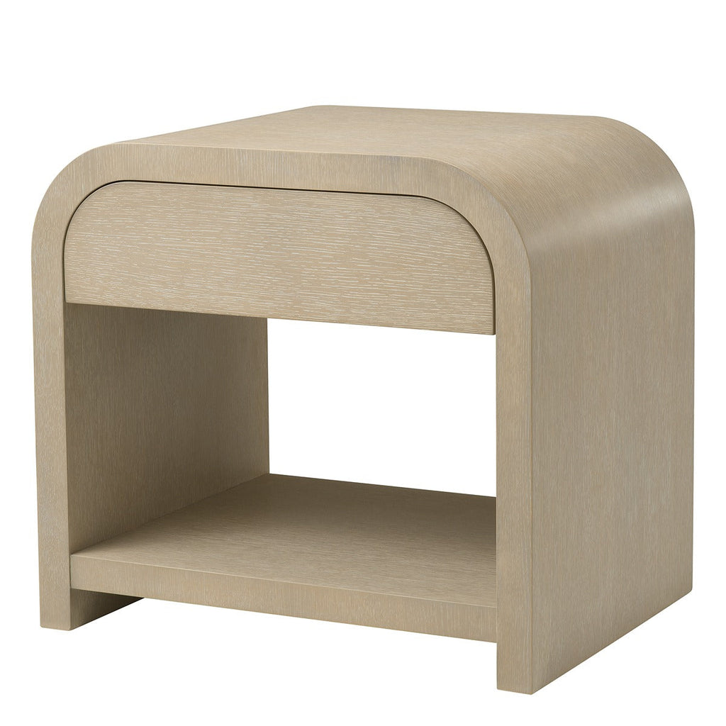 Rhodes Bedside Table - Washed Oak Veneer