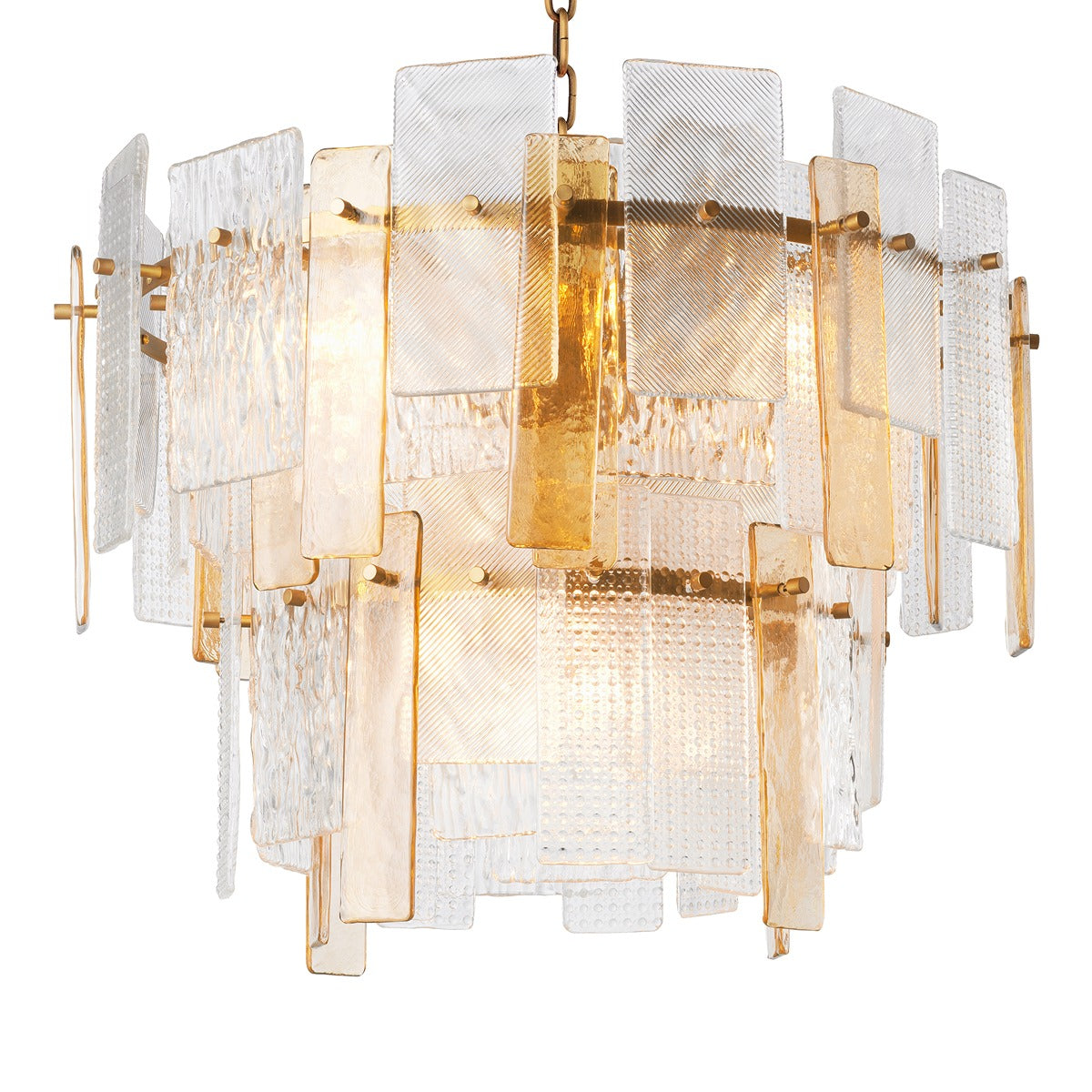 Cassiana Chandelier - Structure Glass & Antique Brass