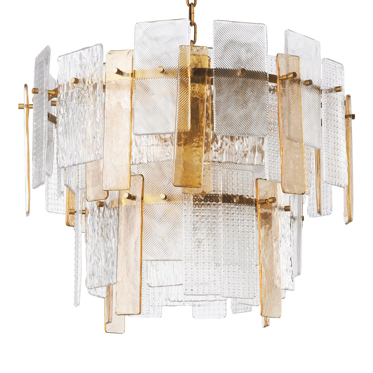 Cassiana Chandelier - Structure Glass & Antique Brass