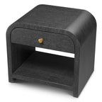 Rhodes Bedside Table - Charcoal Grey Oak Veneer