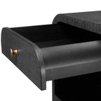 Rhodes Bedside Table - Charcoal Grey Oak Veneer